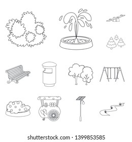 Isolated object of landscape and nature sign. Collection of landscape and city vector icon for stock.