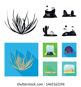 Isolated object of landscape and nature sign. Set of landscape and environment vector icon for stock.