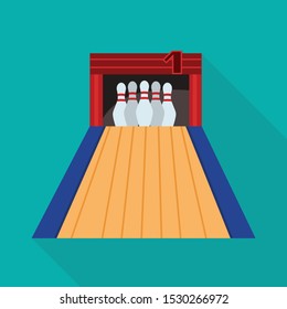 Isolated object of lane and target icon. Graphic of lane and hit vector icon for stock.