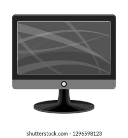 Isolated object of laptop and device symbol. Set of laptop and server vector icon for stock.
