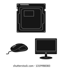 Isolated object of laptop and device symbol. Set of laptop and server stock symbol for web.