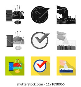 Isolated object of laundry and clean icon. Collection of laundry and clothes vector icon for stock.