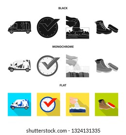 Isolated object of laundry and clean icon. Collection of laundry and clothes stock vector illustration.