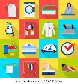 Isolated object of laundry and clean sign. Collection of laundry and clothes stock vector illustration.