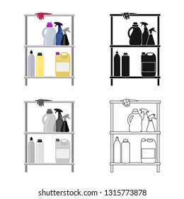 Isolated object of laundry and clean sign. Collection of laundry and clothes stock symbol for web.