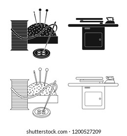 Isolated object of laundry and clean symbol. Set of laundry and clothes vector icon for stock.