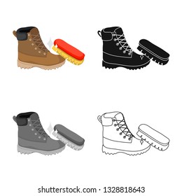 Isolated object of laundry and clean symbol. Set of laundry and clothes vector icon for stock.
