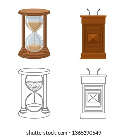 Isolated object of law and lawyer icon. Set of law and justice stock symbol for web.