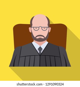 Isolated object of law and lawyer symbol. Collection of law and justice stock vector illustration.