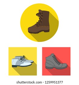 Isolated object of leather and casual sign. Collection of leather and formal vector icon for stock.