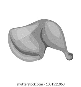 Isolated object of leg and chicken sign. Set of leg and cooked vector icon for stock.