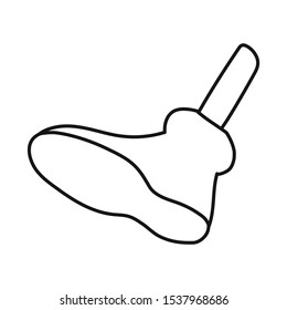 Isolated object of leg and foot logo. Graphic of leg and kick stock symbol for web.