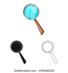 Isolated object of lens and glass sign. Collection of lens and magnifying stock vector illustration.
