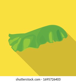 Objeto aislado de lechuga y símbolo de hoja. Gráfico de lechuga y dieta Símbolo de reserva para la red.