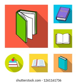 Isolated object of library and textbook icon. Collection of library and school stock symbol for web.