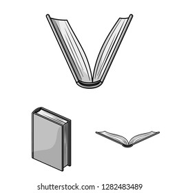 Isolated object of library and textbook symbol. Set of library and school stock vector illustration.