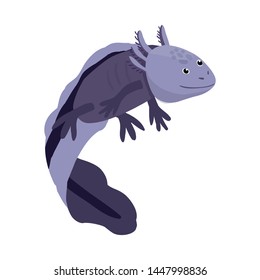 Isolated object of lizard and axolotl symbol. Set of lizard and neotenic stock symbol for web.