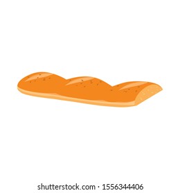 Isolated object of loaf and bun sign. Graphic of loaf and part vector icon for Stock.