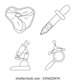 Isolated object of  and  logo. Collection of  and  stock vector illustration.
