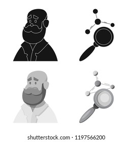 Isolated object of  and  logo. Collection of  and  stock symbol for web.