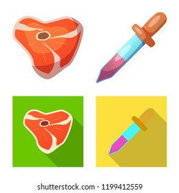 Isolated object of  and  logo. Collection of  and  vector icon for stock.