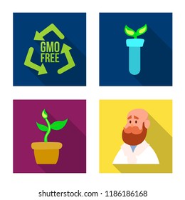 Isolated object of  and  logo. Set of  and  stock symbol for web.