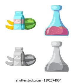 Isolated object of  and  logo. Set of  and  stock symbol for web.