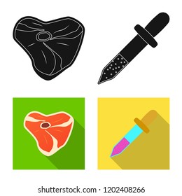 Isolated object of  and  logo. Set of  and  stock vector illustration.