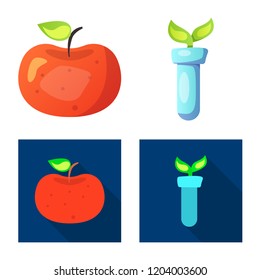 Isolated object of  and  logo. Set of  and  stock symbol for web.