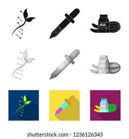Isolated object of  and  logo. Set of  and  vector icon for stock.