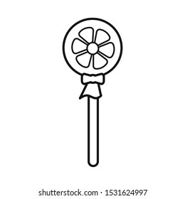 Isolated object of lollipop and circle icon. Web element of lollipop and stick stock symbol for web.