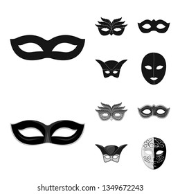 Isolated object of luxury and celebration icon. Set of luxury and hide  vector icon for stock.