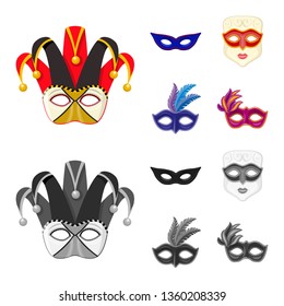 Isolated object of luxury and celebration icon. Collection of luxury and hide  stock vector illustration.