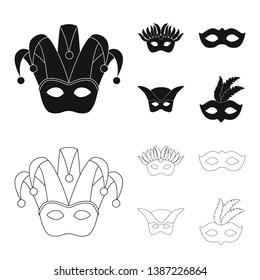 Isolated object of luxury and celebration icon. Collection of luxury and hide  stock vector illustration.