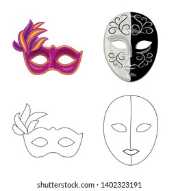 Isolated object of luxury and celebration icon. Collection of luxury and hide  stock symbol for web.