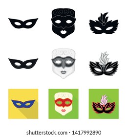Isolated object of luxury and celebration icon. Set of luxury and hide  stock vector illustration.