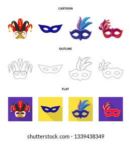 Isolated object of luxury and celebration logo. Collection of luxury and hide  vector icon for stock.