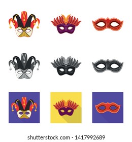 Isolated object of luxury and celebration logo. Set of luxury and hide  vector icon for stock.