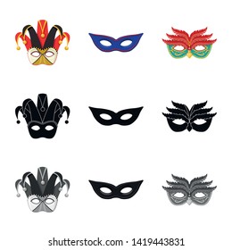Isolated object of luxury and celebration logo. Set of luxury and hide  stock vector illustration.