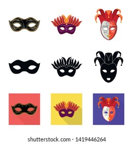 Isolated object of luxury and celebration logo. Collection of luxury and hide  vector icon for stock.