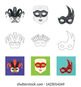 Isolated object of luxury and celebration logo. Collection of luxury and hide  vector icon for stock.