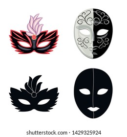 Isolated object of luxury and celebration logo. Collection of luxury and hide vector icon for stock.