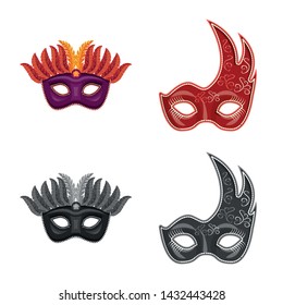 Isolated object of luxury and celebration logo. Collection of luxury and hide vector icon for stock.
