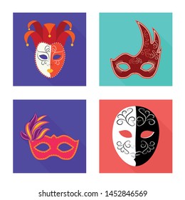 Isolated object of luxury and celebration logo. Collection of luxury and hide stock vector illustration.