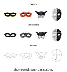 Isolated object of luxury and celebration logo. Collection of luxury and hide stock symbol for web.