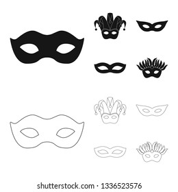 Isolated object of luxury and celebration sign. Collection of luxury and hide  stock vector illustration.