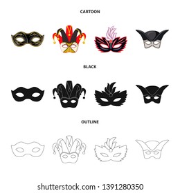 Isolated object of luxury and celebration sign. Collection of luxury and hide  stock symbol for web.