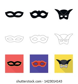 Isolated object of luxury and celebration sign. Collection of luxury and hide  stock vector illustration.