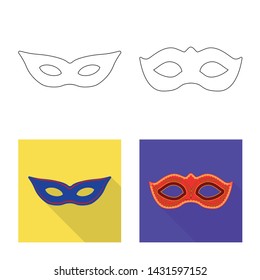 Isolated object of luxury and celebration sign. Collection of luxury and hide stock vector illustration.