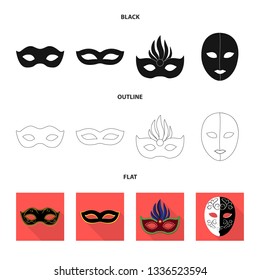 Isolated object of luxury and celebration symbol. Collection of luxury and hide  stock symbol for web.